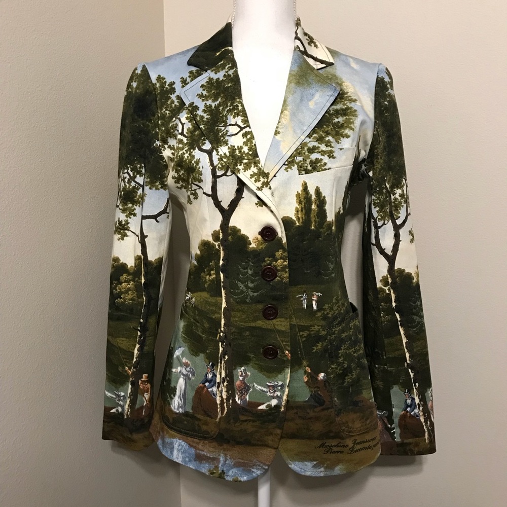 Moschino English Countryside Landscape Blazer